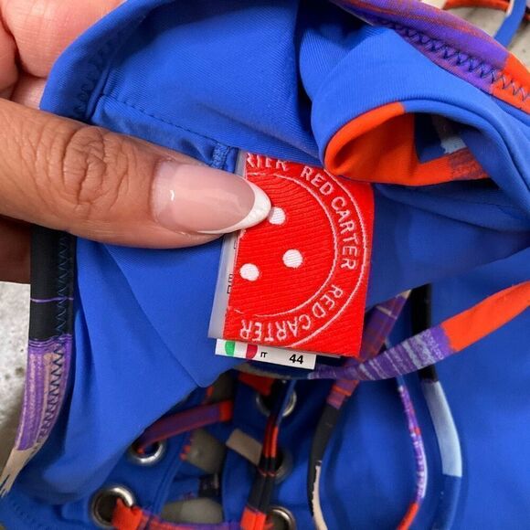 Red Carter Rio Pattern Bikini - Picture 3 of 9